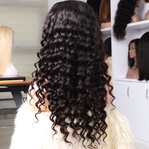 Loose Deep Wave Full Lace Frontal Wigs HD 13x6 Transparent Lace Frontal Human Natural Hair Wigs